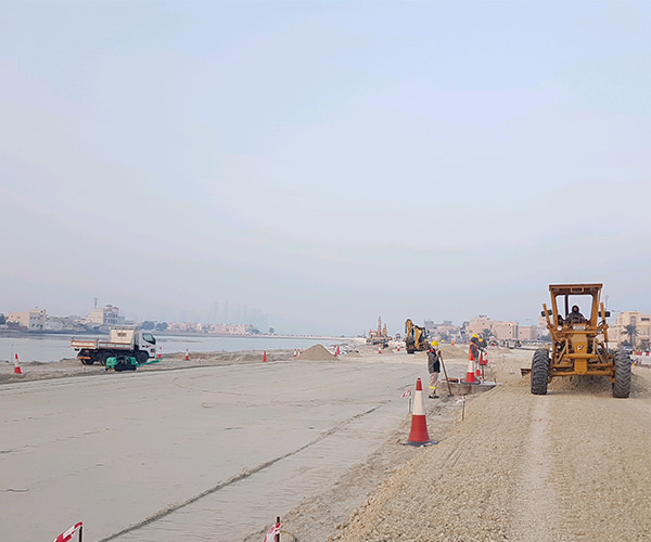 Construction of a highway
