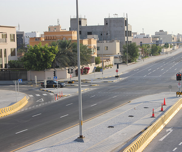 Traffic lights at a highway junction